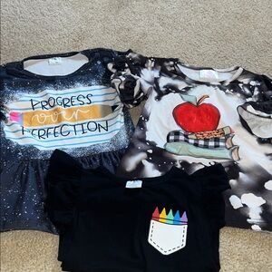 Colorful Kids Graphic T-Shirts Set